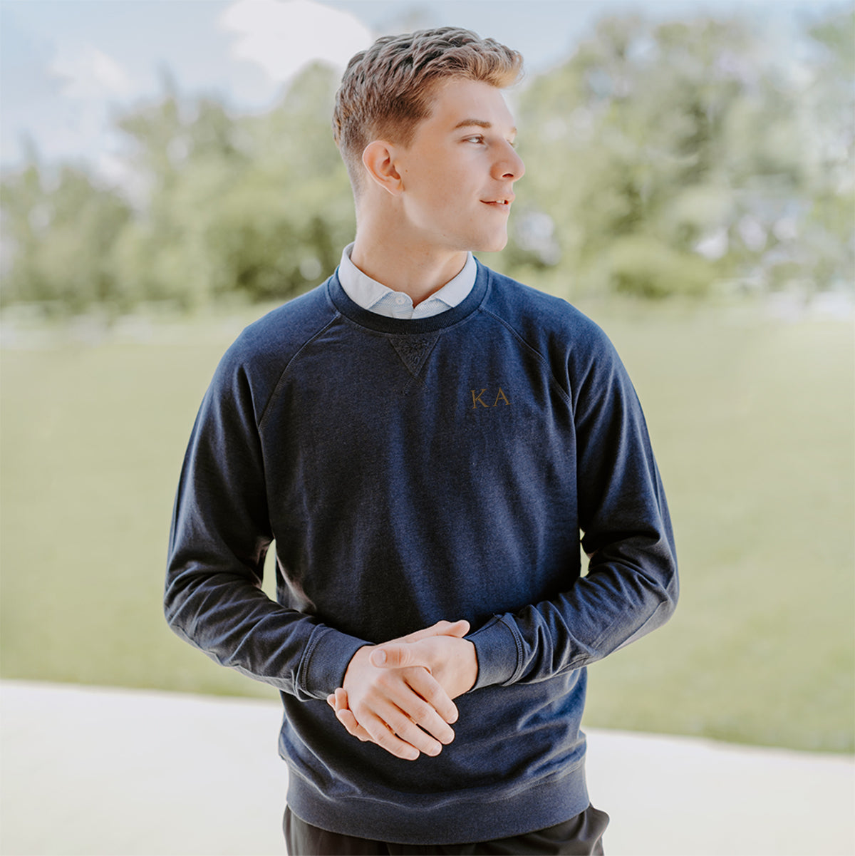 New! Kappa Alpha Johnnie-O Navy Freeman Crewneck