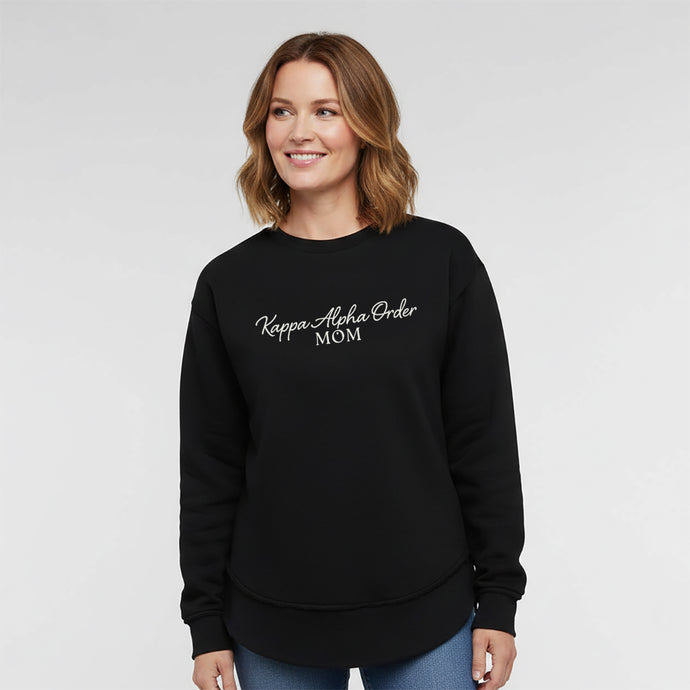 Kappa Alpha Curved Hem Mom Crewneck