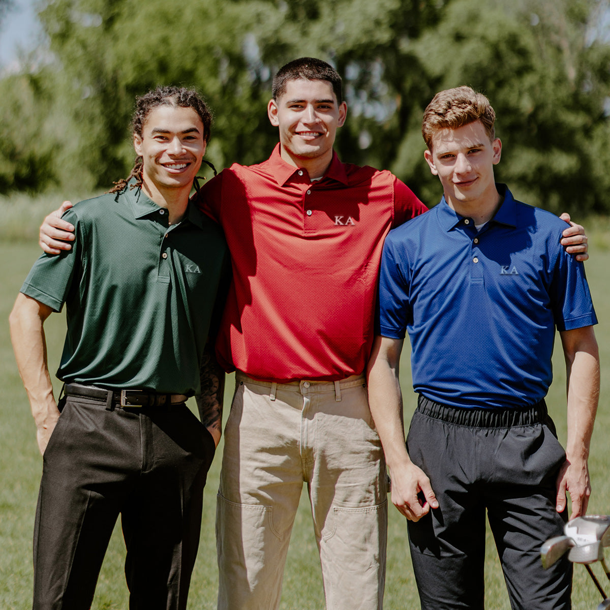 New! Kappa Alpha Peter Millar Tesseract Patterned Polo With Greek Letters