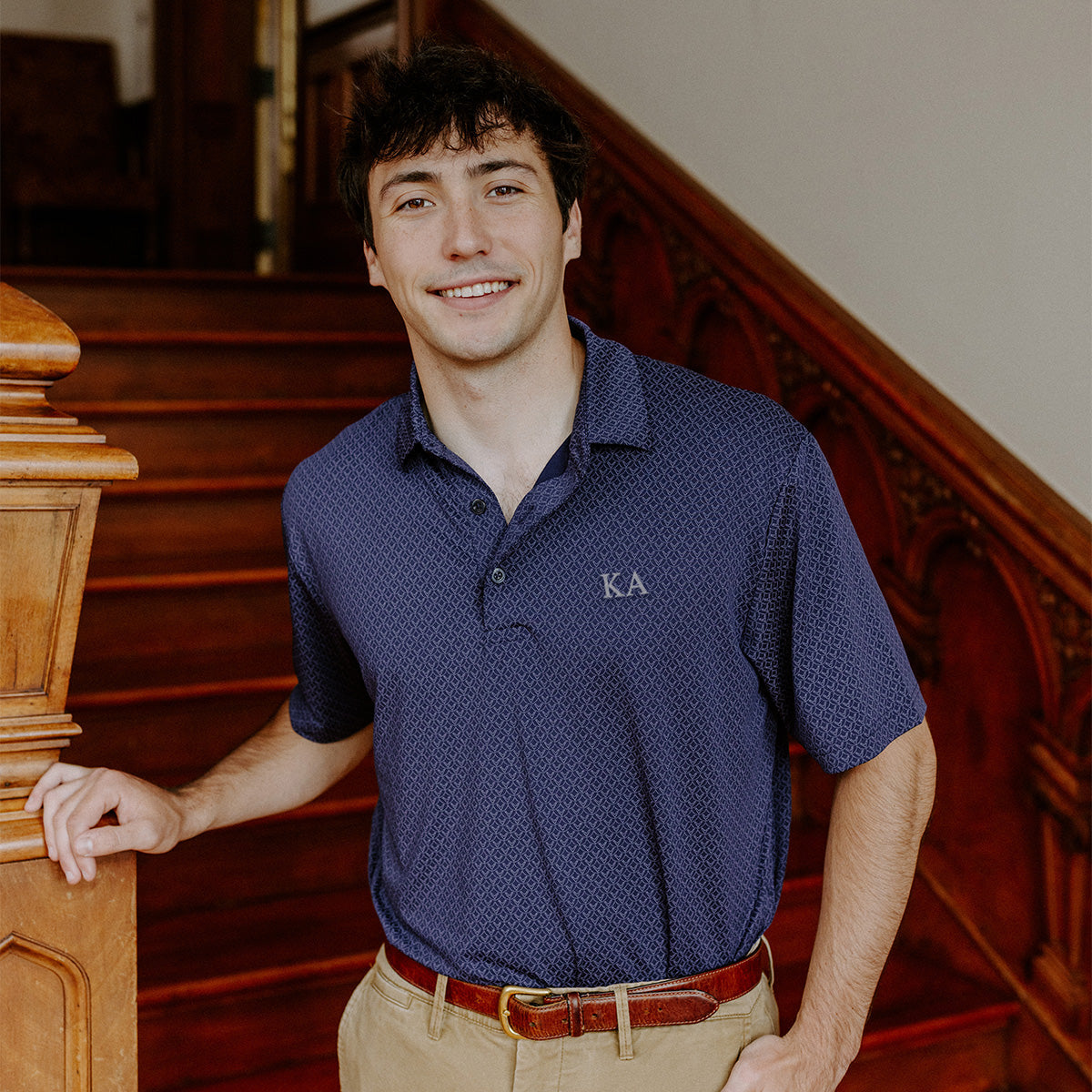 Kappa Alpha Callaway Chevron Patterned Polo Kappa Alpha