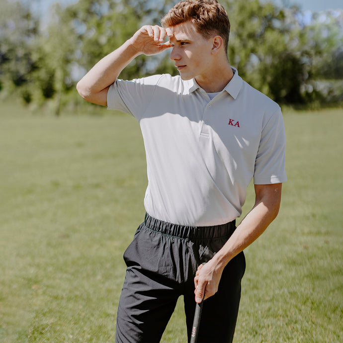 Kappa Alpha White Callaway Greek Letter Golf Polo
