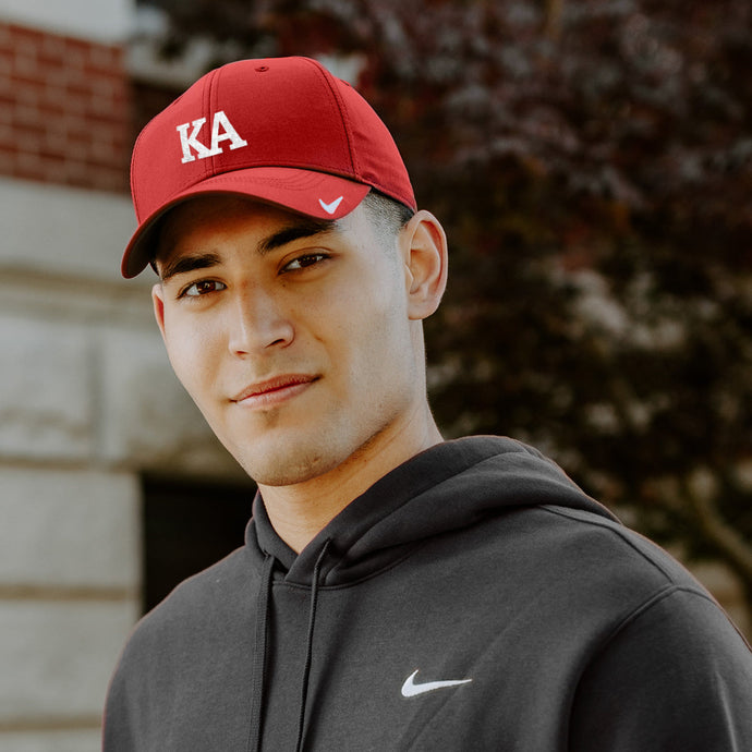 Kappa Alpha Red Nike Hat With Greek Letters