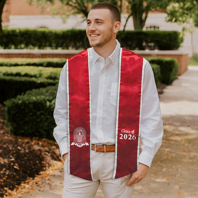 Kappa Alpha Personalized Trimmed Graduation Stole with Embroidered Crest