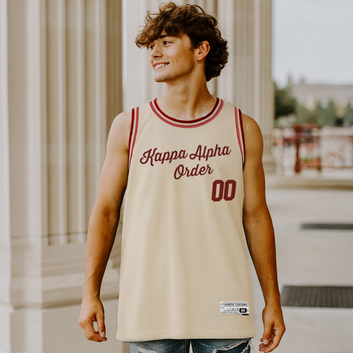 Kappa Alpha Order sublimated fraternity basketball jersey.