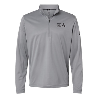 Kappa Alpha Frat Grey Adidas Lightweight Performance 1/4 Zip.