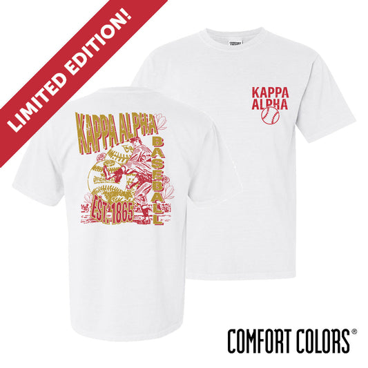 New! Kappa Alpha Comfort Colors Throwback Throwers Short Sleeve Tee