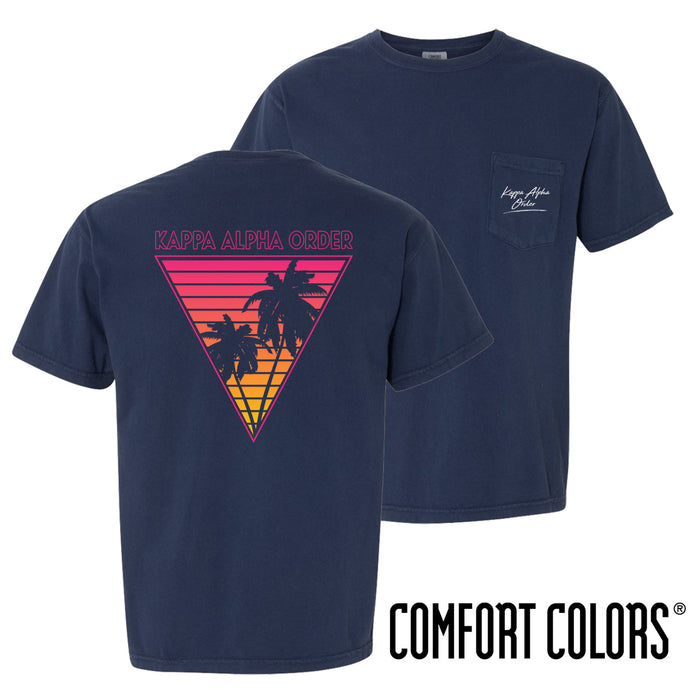 Kappa Alpha Navy Short Sleeve Miami Pocket Tee