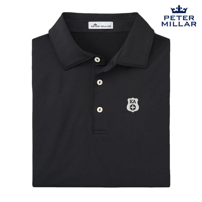 Kappa Alpha Peter Millar Black Polo With Symbol