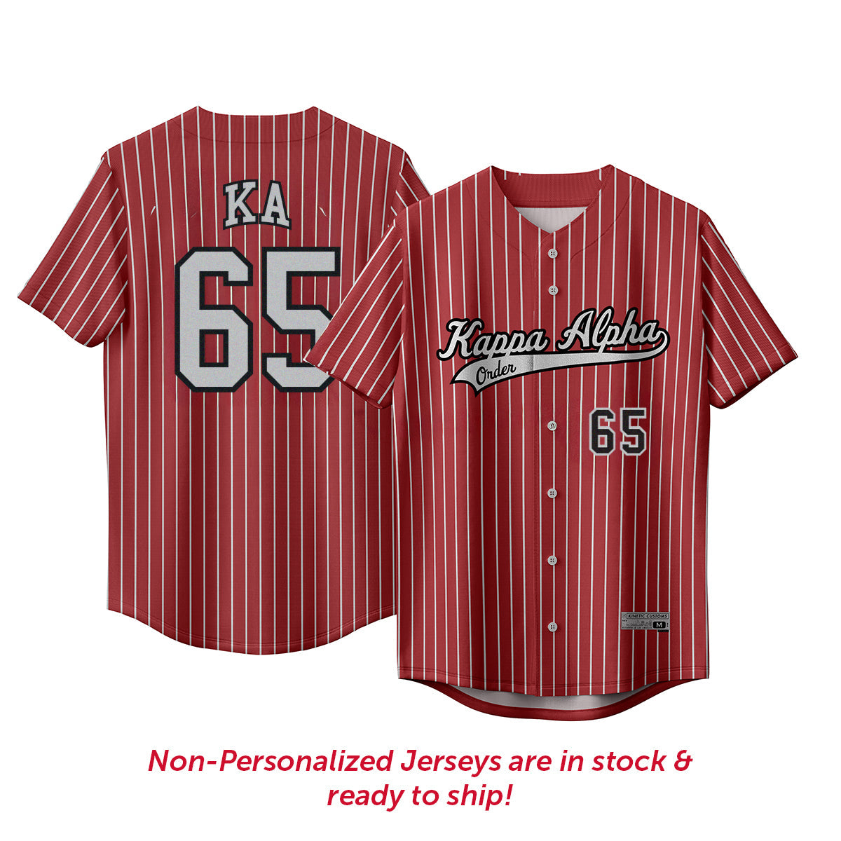 Kappa Alpha Pinstripe Baseball Jersey.
