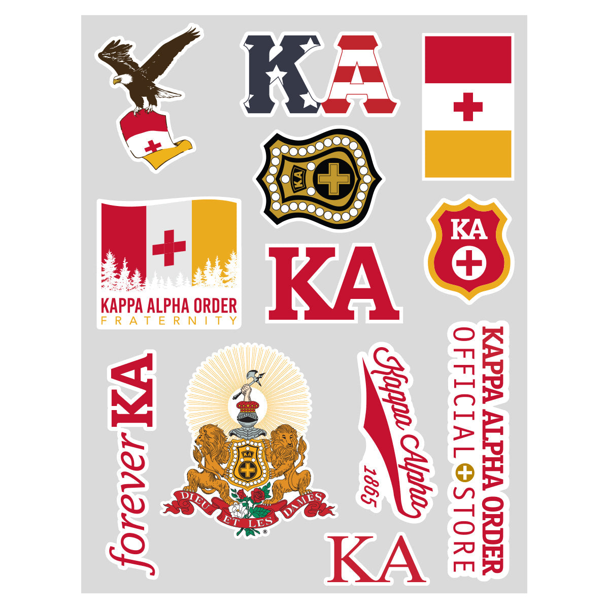 Kappa Alpha Sticker Sheet | Kappa Alpha Order| Promotional > Stickers