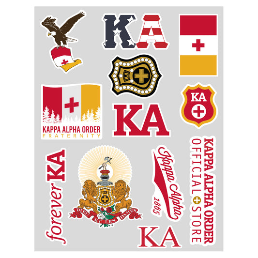 Kappa Alpha Sticker Sheet | Kappa Alpha Order| Promotional > Stickers