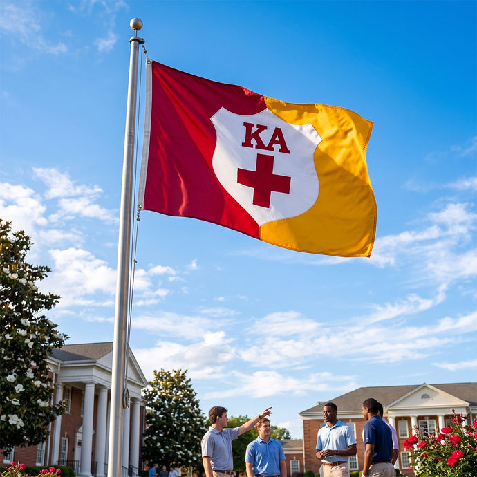 Kappa Alpha Supplemental Flag, Stitched with grommets
