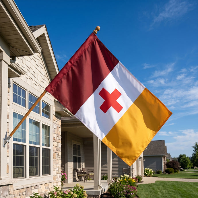 Kappa Alpha Official Flag, Stitched with Pole Sleeve