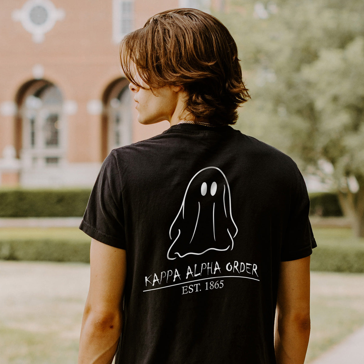 New! Kappa Alpha Comfort Colors Black Ghost Short Sleeve Tee