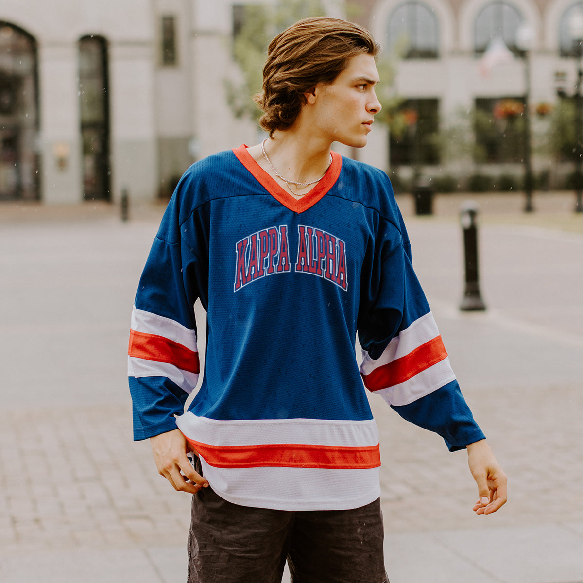 New! Kappa Alpha Personalized Patriotic Hockey Jersey