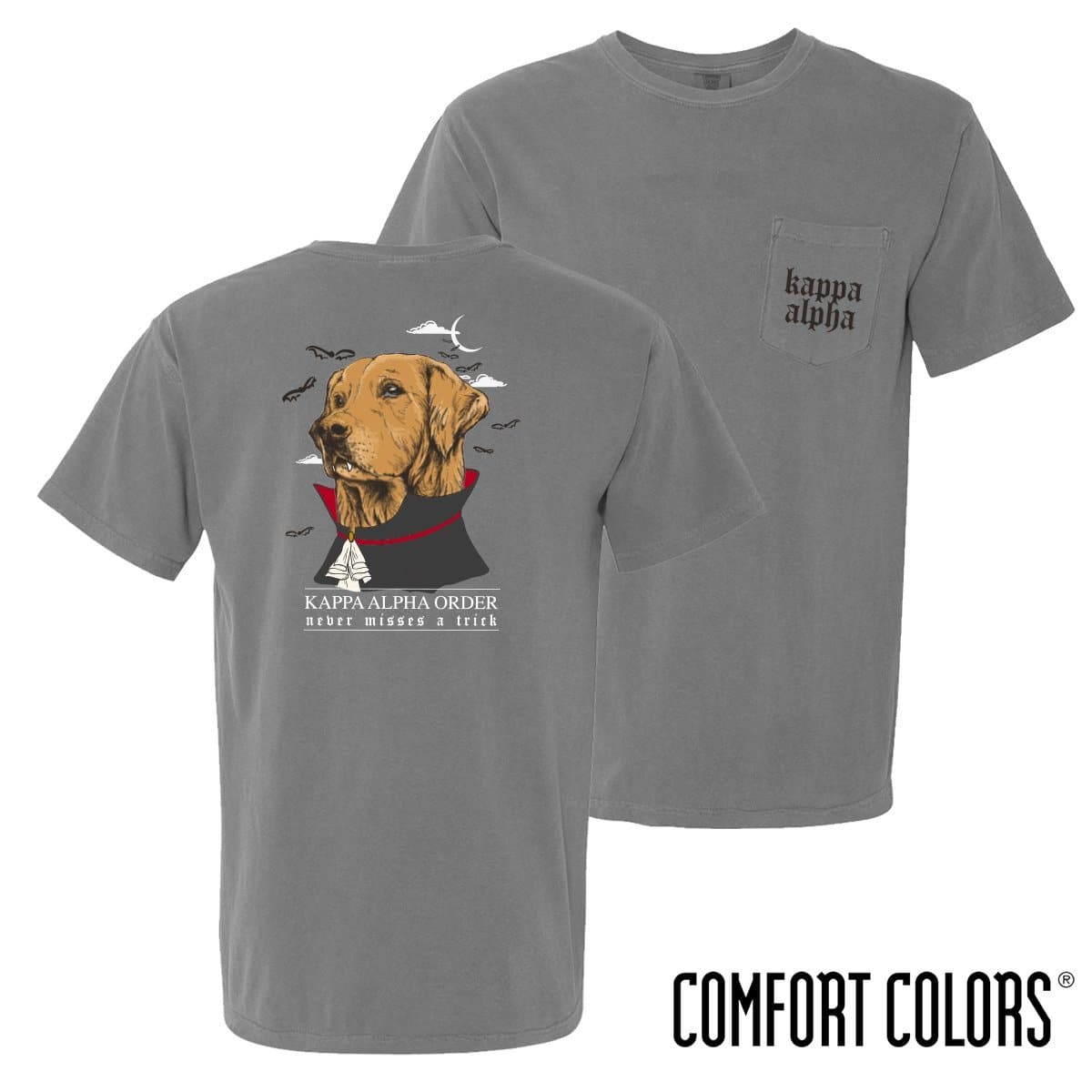 Kappa Alpha Comfort Colors Vampire Retriever Short Sleeve Pocket Tee | Kappa Alpha Order | Shirts > Short sleeve t-shirts
