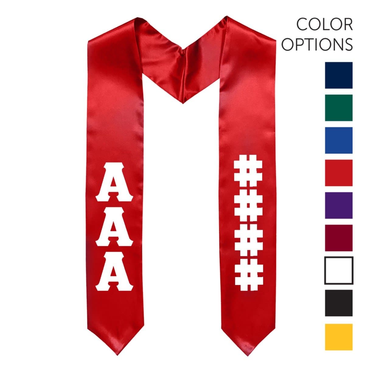 Kappa Alpha Pick Your Own Colors Graduation Stole | Kappa Alpha Order | Apparel > Stoles