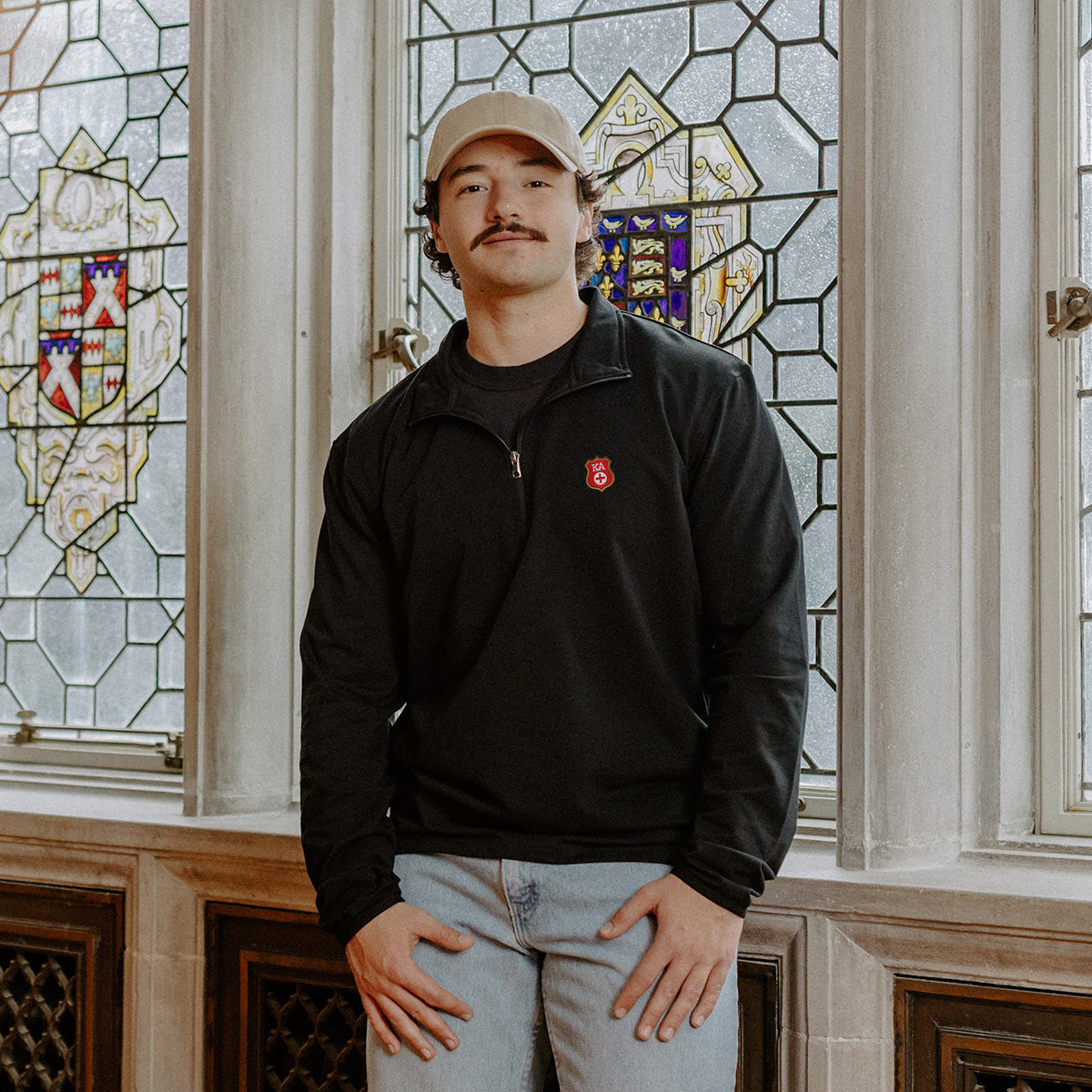 Kappa Alpha Embroidered Symbol Quarter Zip