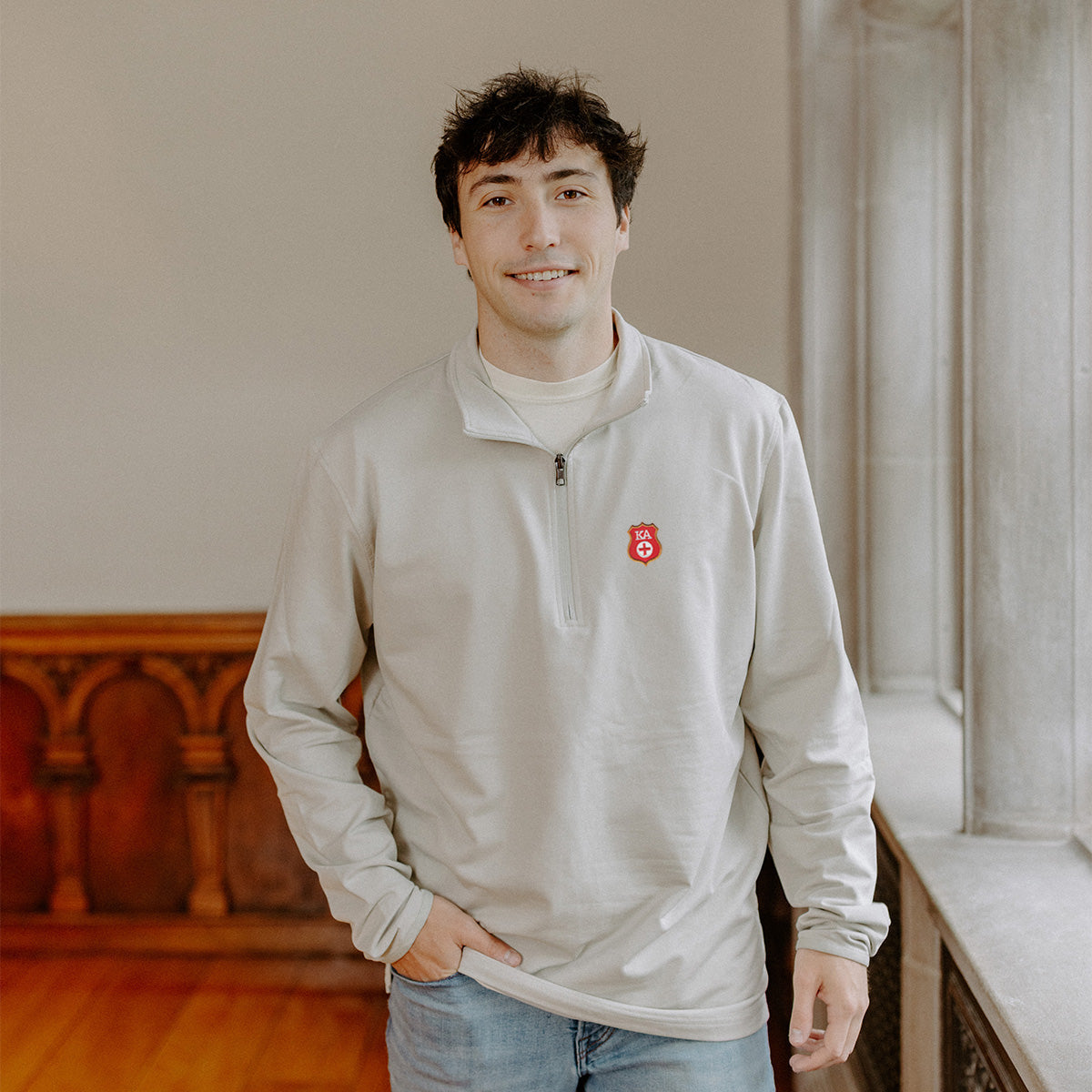 Kappa Alpha Embroidered Symbol Quarter Zip