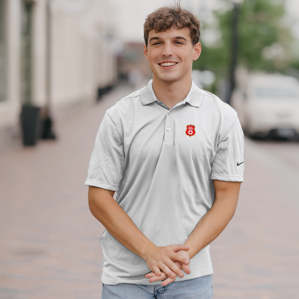 New! Kappa Alpha Nike Polo With Badge