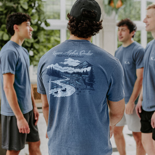 Kappa Alpha Order  fraternity merch, Comfort Colors Tradition Runs Deep Short Sleeve Tee.