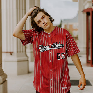 Kappa Alpha Pinstripe Baseball Jersey.