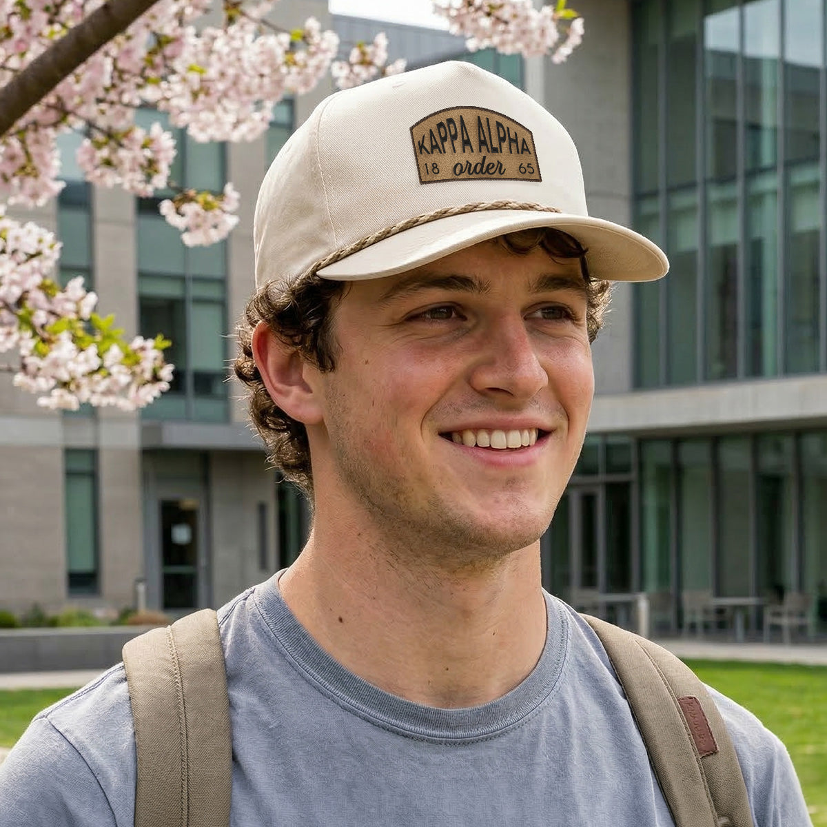 New! Kappa Alpha Legacy Caddy Hat with Leather Patch