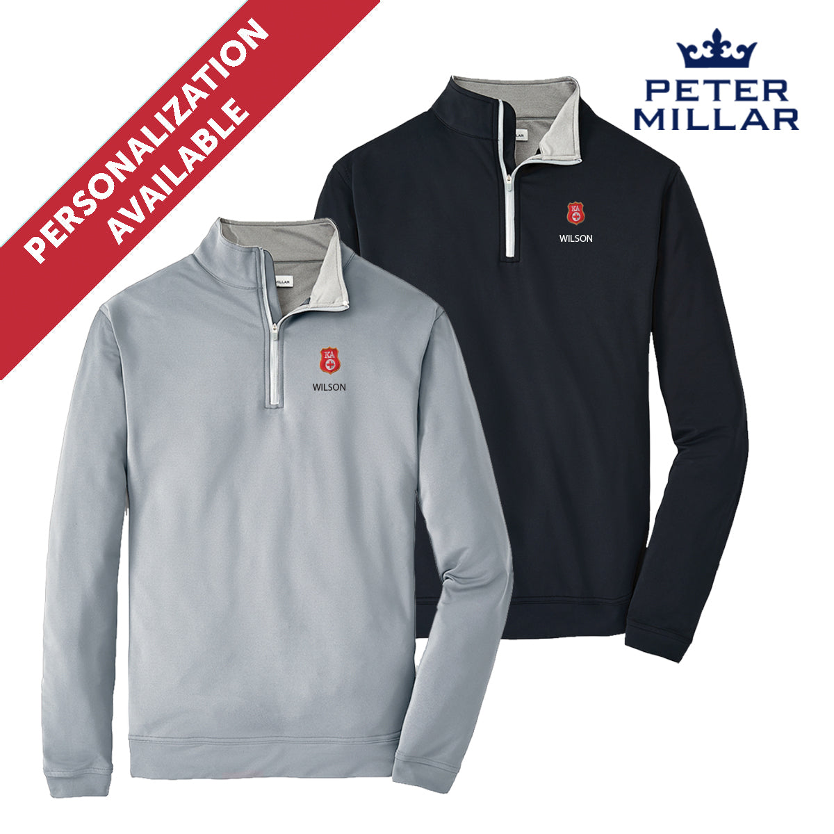 Kappa Alpha Personalized Peter Millar Perth Stretch Quarter Zip
