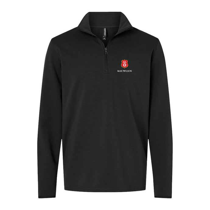 New! KA Embroidered Crest Quarter Zip Kappa Alpha Order