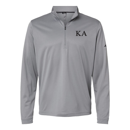 Kappa Alpha Frat Grey Adidas Lightweight Performance 1/4 Zip.