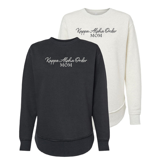 New! Kappa Alpha Curved Hem Mom Crewneck