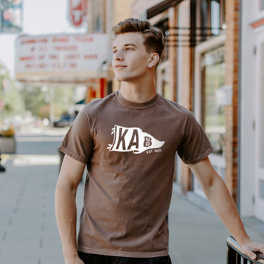 Comfort Colors Brown Pennant Short Sleeve Tee