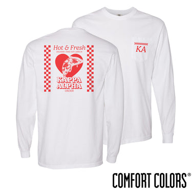 Kappa Alpha Comfort Colors Hot and Fresh Pizza Long Sleeve Tee