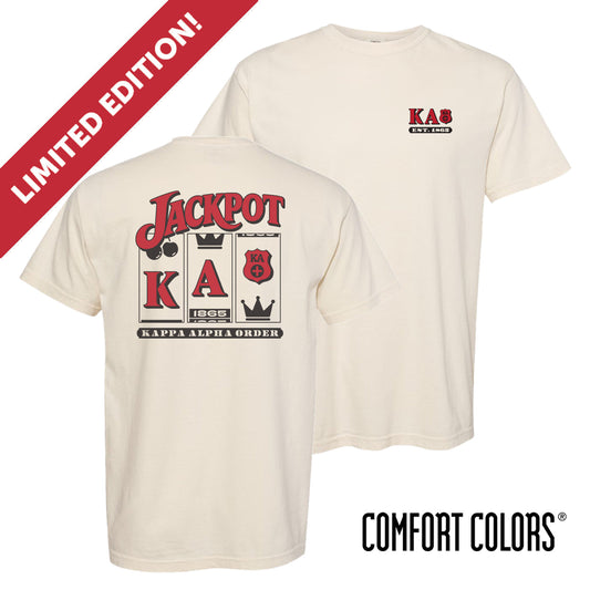 Ivory Comfort Colors Kappa Alpha Order Jackpot t-shirt