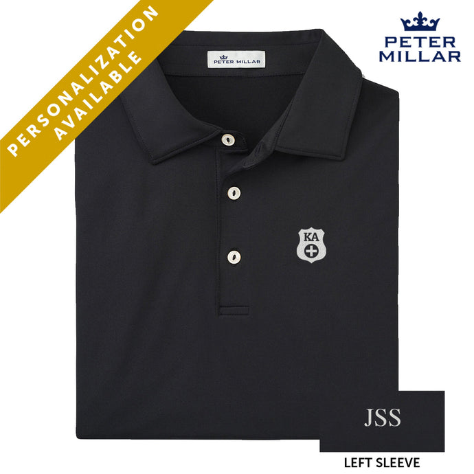 Kappa Alpha Personalized Peter Millar Black Polo With Symbol