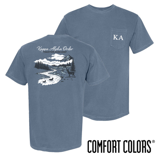 Kappa Alpha fraternity t-shirt featuring an outdoor nature scene.