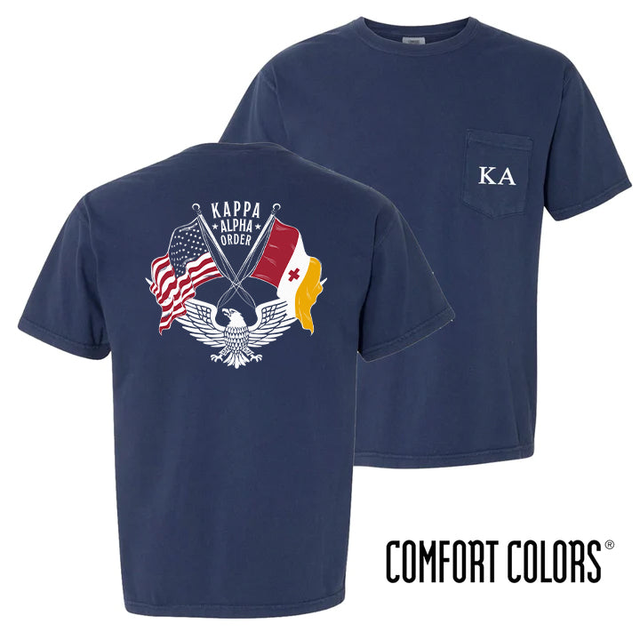 Kappa Alpha Comfort Colors Navy Patriot tee