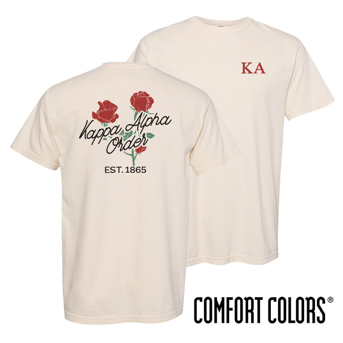 Kappa Alpha Rosebud Ivory Short Sleeve Tee