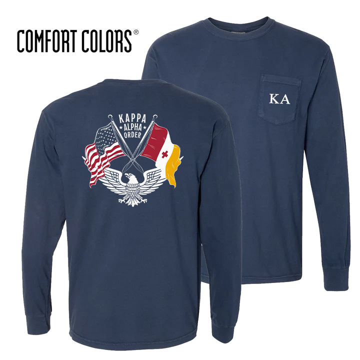 Kappa Alpha Comfort Colors Navy Patriot tee