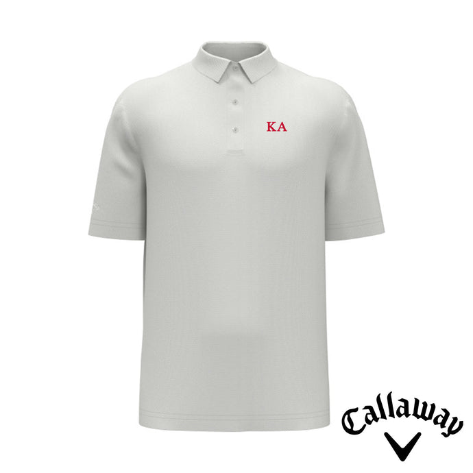 Kappa Alpha White Callaway Greek Letter Golf Polo