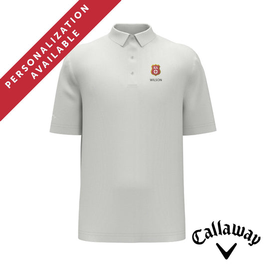 Kappa Alpha White Callaway Badge Polo
