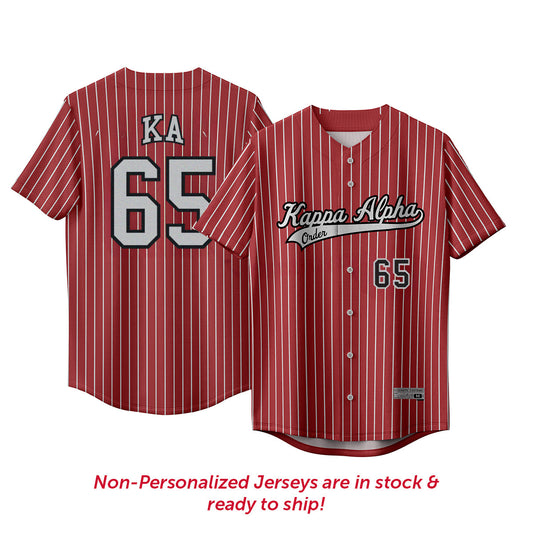 Kappa Alpha Pinstripe Baseball Jersey.