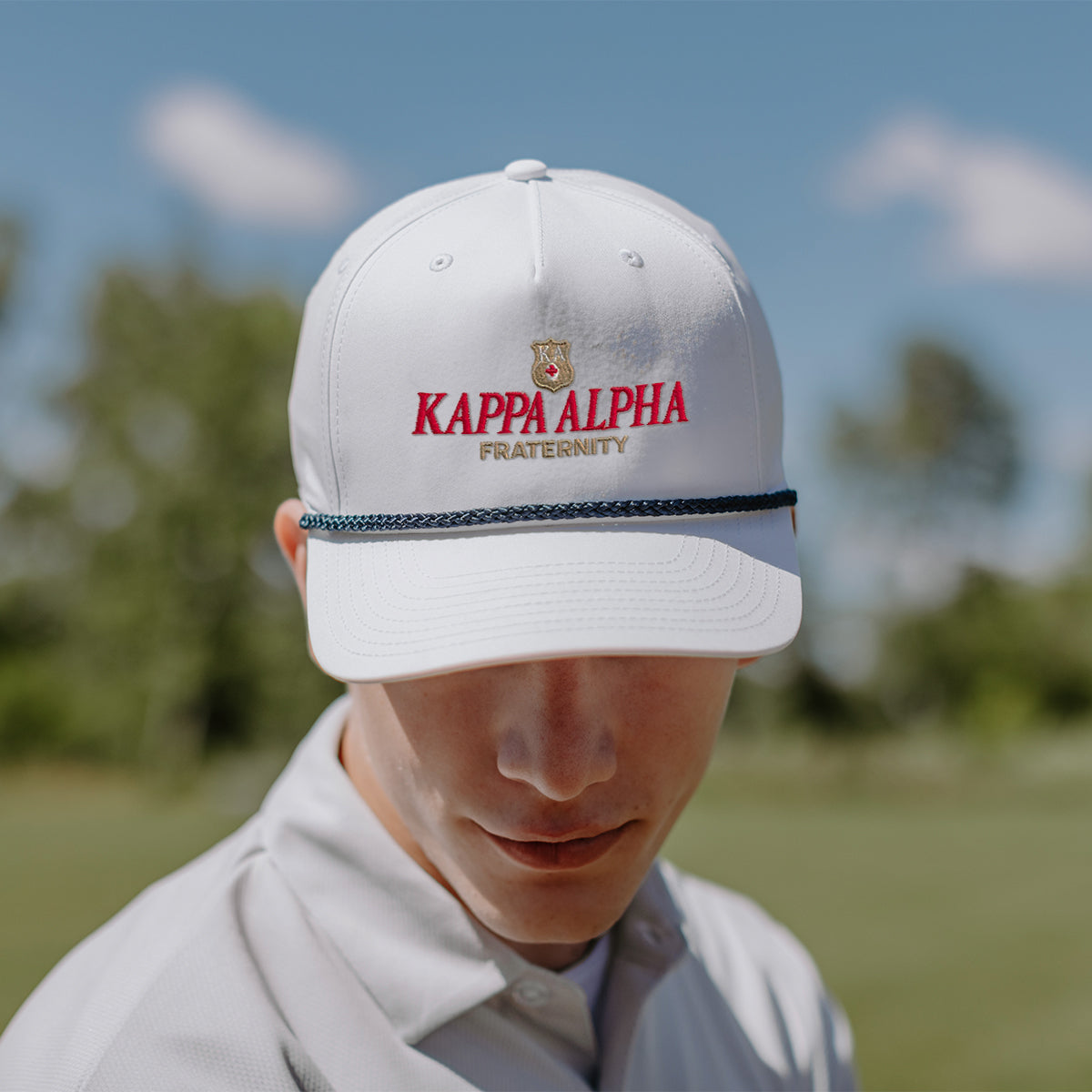 New! Kappa Alpha White Richardson Rope Hat
