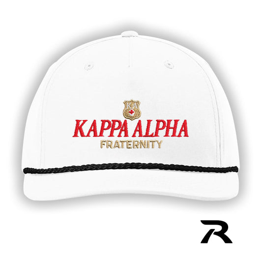 New! Kappa Alpha White Richardson Rope Hat