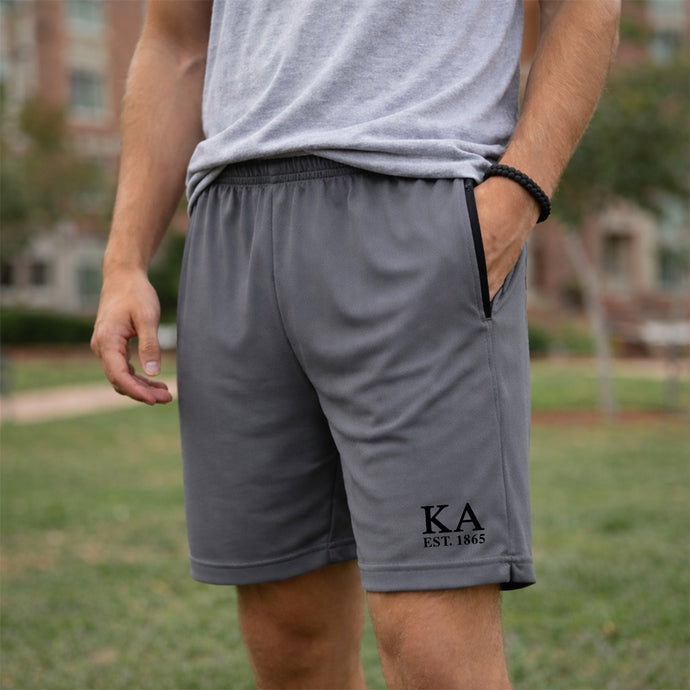 Kappa Alpha 7in Grey Pocketed Shorts
