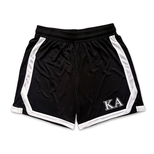 Kappa Alpha Frat Black 7" Mesh Shorts.