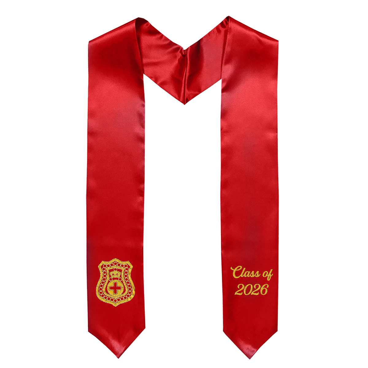 Kappa Alpha Embroidered Crest Graduation Stole