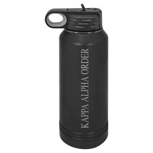 Kappa Alpha Black Water Bottle