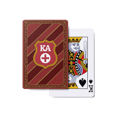 Deck of cards featuring fraternity coat of arms