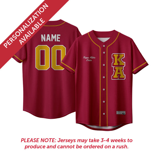 Kappa Alpha Block Baseball Jersey.
